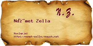Német Zella névjegykártya